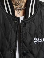 Chaqueta universitaria acolchada negra Sixth June Crew