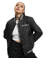 Chaqueta universitaria acolchada negra Sixth June Crew