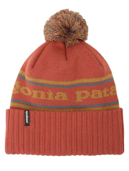 patagonia Powder Town Park Strickmütze mit Streifen, Spanisch-Rot