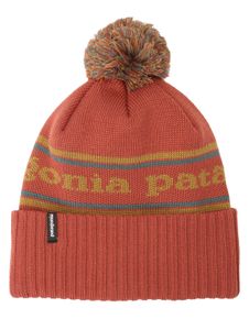 Patagonia Powder Town Park Striped Knit Hat, Spanish Red