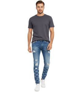 Jeans da uomo 2Y Premium Levin Skinny Fit, Blu Denim