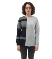 Pull unisexe en maille Poplar 2Y Premium, coupe classique, maille fine, gris