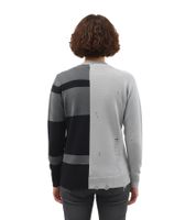 Pull unisexe en maille Poplar 2Y Premium, coupe classique, maille fine, gris