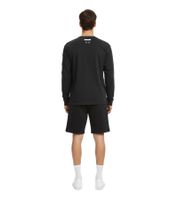 Camicia a maniche lunghe ROUGH Ancient Emblem da uomo con lavaggio distintivo e look urbano, nera