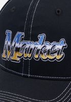 Cappellino Flexfitted a 6 pannelli Market Reflection nero lavato