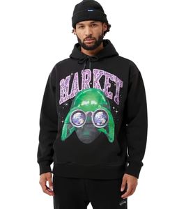 Market Herren Chinatown Market Alien Sightseeing Kapuzen-Pullover Schwarz