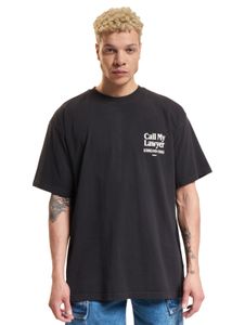 Market Call My Lawyer T-Shirts verwaschen schwarz