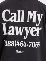 Market Call My Lawyer T-Shirts verwaschen schwarz