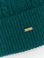 Bonnet en tricot torsadé BLKVIS, vert chasseur Bonnet en tricot torsadé BLKVIS, vert chasseur
