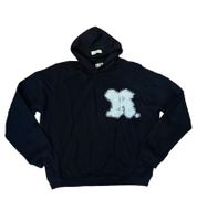 Sudadera con capucha de algodón ROUGH. para hombre, color negro