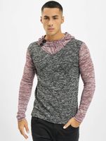 VSCT 2 Btn Hooded Moulinee 2 Colour Hoodie rot