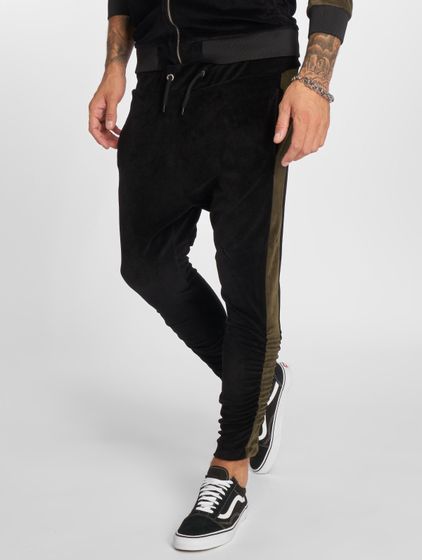 vsct Samt-Sweatpant mit gerafftem Bein schwarz