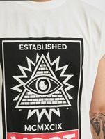 Camiseta 2 en 1 vsct con motivo de ojo extragrande, color crudo