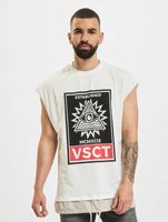 Camiseta 2 en 1 vsct con motivo de ojo extragrande, color crudo