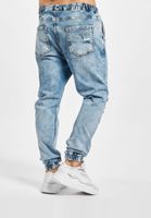Jean anti-ajustement à lacets et revers Noah vsct bleu délavé Jean anti-ajustement à lacets et revers Noah vsct bleu délavé