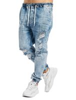 Jean anti-ajustement à lacets et revers Noah vsct bleu délavé Jean anti-ajustement à lacets et revers Noah vsct bleu délavé