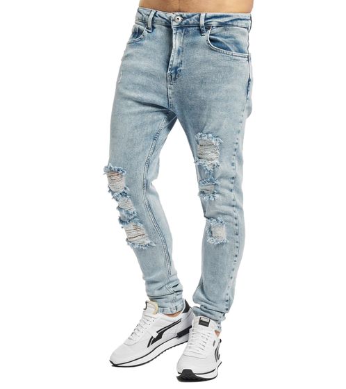 Jeans VSCT Clubwear Keanu Hyper de corte holgado para hombre, lavado azul claro