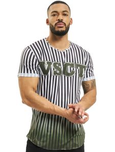 vsct Graded Coach Gestreiftes Logo-T-Shirt weiß