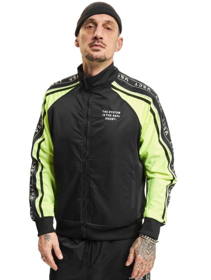 vsct The System Gestreifte Leichte Jacke schwarz