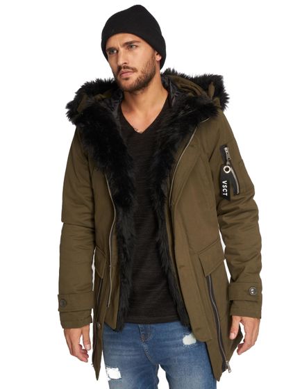 vsct Zip Decor Winter Jacket Khaki