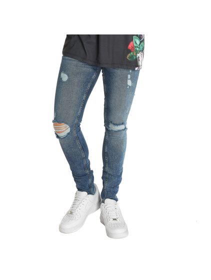 Criminal Damage Curtis Skinny Jeans Mid Blue