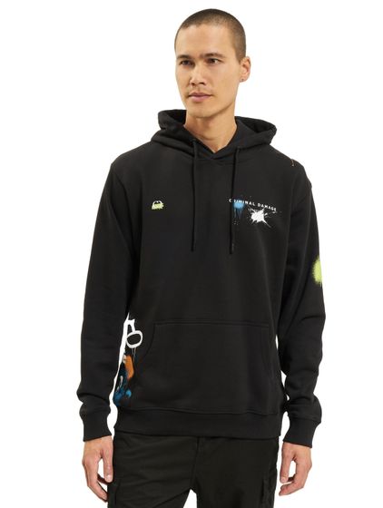 Criminal Damage Graffiti Damage Hoodie black