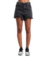 LEVI´S High Waisted Mom Shorts Z9423 Schwarz zerstört