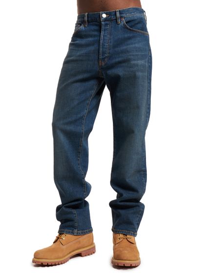 Jeanerica Men's Loose Fit Cotton Jeans, Dark Blue