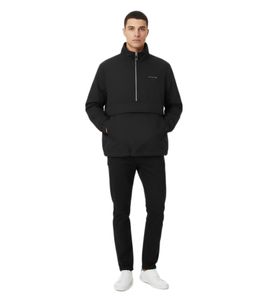 1017 ALYX 9SM Track Windbreaker Jacket for Men with Logo Print and Zipper, Black