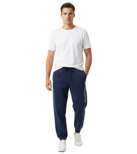 Sporty & Rich Athletic Club Herren Jogginghosen Zeitlose Premium Baumwoll Sweatpants marine/weiß