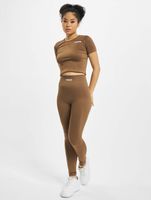 Missguided Nahtloses Ripp-T-Shirt braun