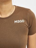 Missguided Nahtloses Ripp-T-Shirt braun