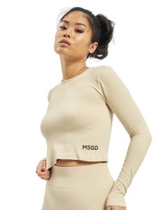 Missguided Seamless Rib Longsleeve beige