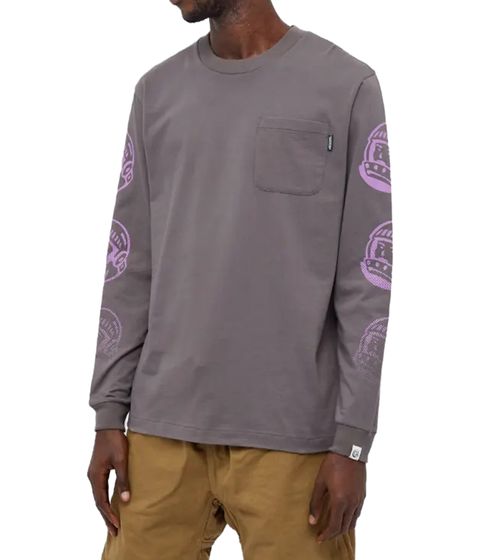Billionaire Boys Club Repeat Astro Gradient L/S Shirt Long-Sleeve Shirt with Chest Pocket in Gray