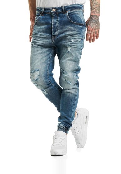 vsct Noah Cuffed Dunkelblaue Random Anti Fit Jeans blau