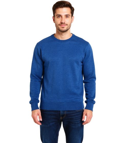Felpa a collo alto da uomo BARO Connery in lana merino, Felpa da sera, Blu