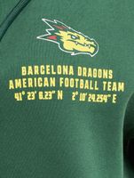 European League Of Football Barcelona Dragons Territory Zip Hoody grün