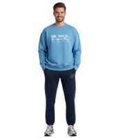 Sporty & Rich Be Nice Crewneck Sweatshirt – Rundhals-Sweatshirt CR191JUBSTN Juniper/Weiß