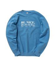 Sporty & Rich Be Nice Crewneck Sweatshirt – Rundhals-Sweatshirt CR191JUBSTN Juniper/Weiß