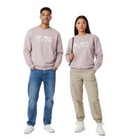 Sporty & Rich Unisex Luxus Sweatshirt Be Nice Crew Sweat – Zartrosa/Weiß