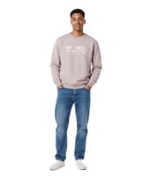 Sporty & Rich Unisex Luxus Sweatshirt Be Nice Crew Sweat – Zartrosa/Weiß