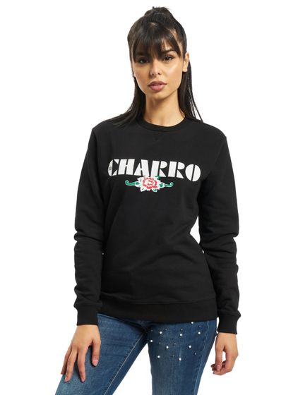 El Charro AAngel Sweatshirt Frau Schwarz
