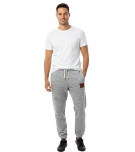 Acne Studios Herren Jogginghose mit Kordelzug und Basketball Aufnäher Marmorgrau Melange
