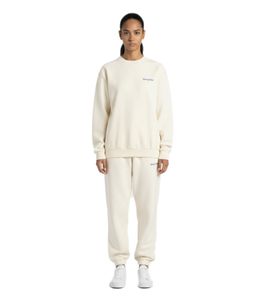 Sporty & Rich Unisex Luxury Sweatshirt Classic Logo Crew Sweat Milch/Blau