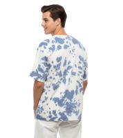 A.P.C. Men's Cotton T-Shirt with Batik Print – Adrien Tee White/Indigo