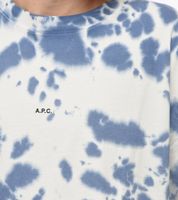 A.P.C. Men's Cotton T-Shirt with Batik Print – Adrien Tee White/Indigo