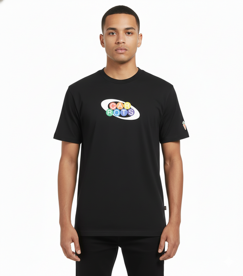 Camiseta de algodón con estampado de zanahoria de Anwar Carrots para hombre, negra