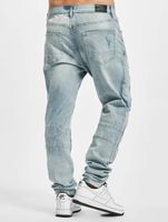 CAYLER & SONS Paneled Denim Pants Distressed Hellblau/Weiß