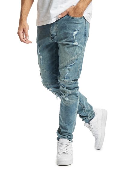 Jeans a pannelli CAYLER & SONS in blu medio effetto consumato