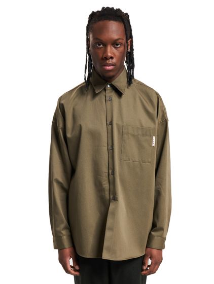 Elegant men's Marni shirt made of high-quality cotton with a timeless cut and stylish details for a modern look. Green